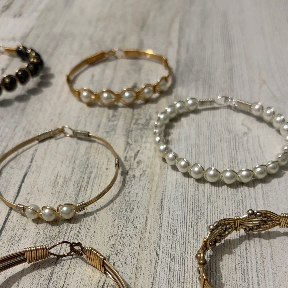 Elegant Gold and Silver Bracelet Set 11 total - Picture 8 of 13